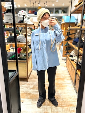 「OVERRIDE」｜「アイテム（モカシン/デッキシューズ）」を使った、akiさん（レディース・156cm）の春コーディネート