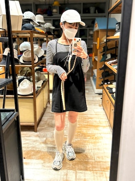 「Kaorinomori」｜「アイテム（キャップ）」を使った、akiさん（レディース・156cm）の春コーディネート