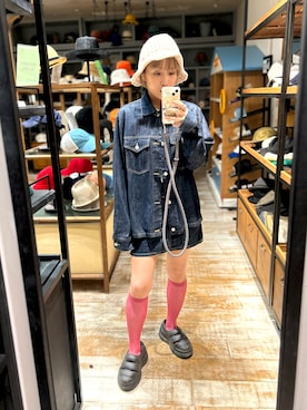 「united arrows」｜「アイテム（デニムジャケット）」を使った、akiさん（レディース・156cm）の夏コーディネート