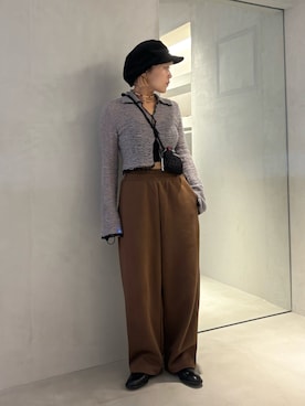 「アイテム（キャスケット）」を使った、akiさん（レディース・156cm）の秋コーディネート