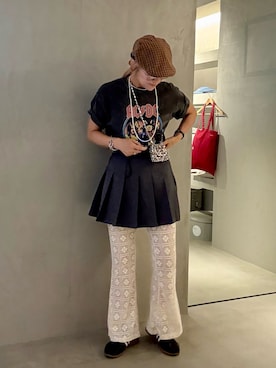 「ロックT」｜akiさん（レディース・156cm）の夏コーディネート
