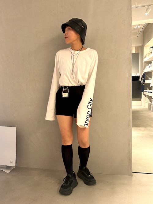ADAM ET ROPE'（アダムエロペ）の「スリーブプリントTEE（T