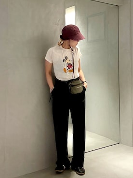 「UNIQLO（ユニクロ）のアイテム（スラックス）」を使った、akiさん（レディース・156cm）の夏コーディネート