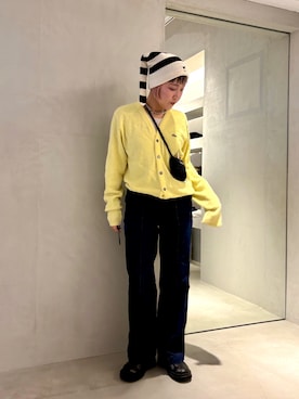 「KANGOL（カンゴール）のアイテム」を使った、akiさん（レディース・156cm）の冬コーディネート