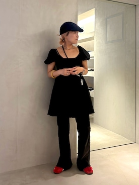 「アイテム（ハンチング/ベレー帽）」を使った、akiさん（レディース・156cm）の夏コーディネート