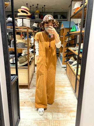 TODAYFUL コットンツイルコンビネゾン 定価17,380円 キャメル ３８ TODAYFUL（トゥデイフル）の「コットンツイルコンビネゾン