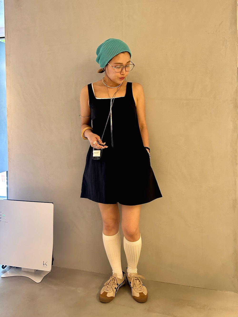 HANNE シャツショートロンパース HANNE（アン）の「ショートタンクロンパース（タンクトップ