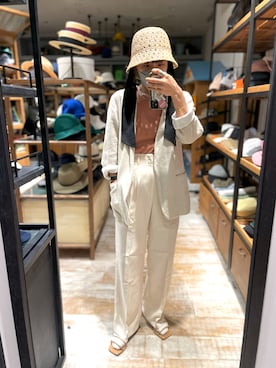 「ROKU」｜「アイテム（ジャケット/アウター）」を使った、akiさん（レディース・156cm）の春コーディネート