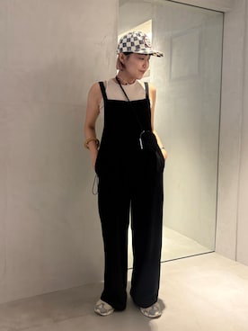 「BRIXTON（ブリクストン）のBRIXTON  OUT FOR A GOOD TIME LP ADJ / ブリクストン（帽子、ホワイト系）」を使った、akiさん（レディース・156cm）の夏コーディネート