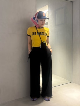 「BRIXTON（ブリクストン）のBRIXTON  BIG B MP ADJ / ブリクストン（キャップ、ブルー系）」を使った、akiさん（レディース・156cm）の夏コーディネート