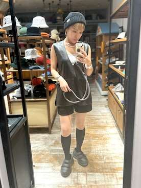 「OVERRIDE」｜「アイテム（サンダル）」を使った、akiさん（レディース・156cm）の夏コーディネート