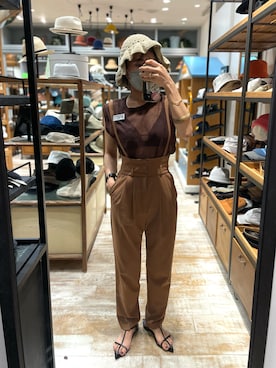 「CLANE（クラネ）のアイテム（オールインワン・サロペット）」を使った、akiさん（レディース・156cm）の夏コーディネート