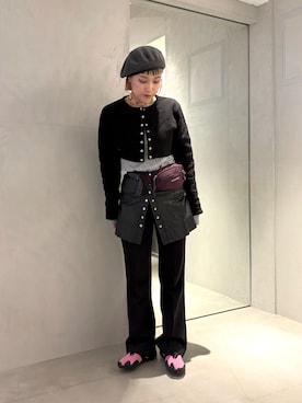 「アイテム（ハンチング/ベレー帽）」を使った、akiさん（レディース・156cm）の秋コーディネート