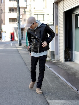 「nonnative（ノンネイティブ）のアイテム（ジャケット/アウター）」を使った、k.yさん（メンズ・173cm）の冬コーディネート