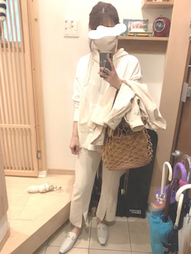 「a.g.plus（エージープラス）のアイテム」を使った、こたつんさん（レディース・158cm）の春コーディネート