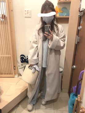 「パジャマ」｜「アイテム（ジャケット/アウター）」を使った、こたつんさん（レディース・158cm）の冬コーディネート
