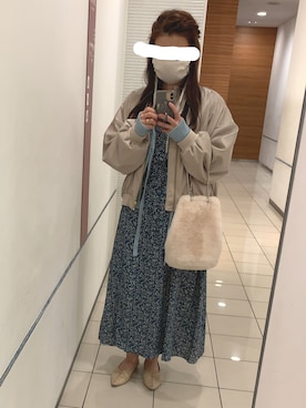 「VIS（ビス）のアイテム（ブルゾン）」を使った、こたつんさん（レディース・158cm）の秋コーディネート