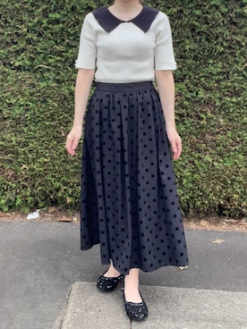 「アイテム（バレエシューズ）」を使った、ベッティーさん（レディース・157cm）の秋コーディネート