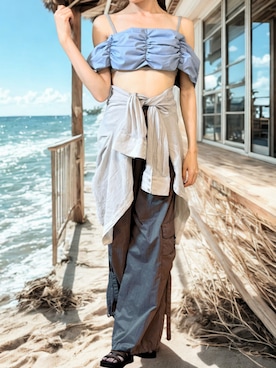 「アイテム（水着/着物・浴衣）」を使った、yuuaさん（レディース・166cm）の夏コーディネート