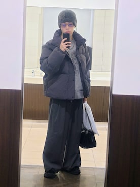 「ZARA（ザラ）のアイテム（帽子）」を使った、kéiさん（メンズ・172cm）の冬コーディネート