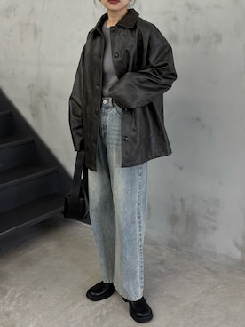 「アイテム（スリッポン）」を使った、ranさん（レディース・161cm）の秋コーディネート