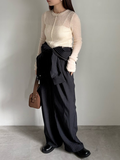 セール】ピンストライプオールインワン（つなぎ/オールインワン