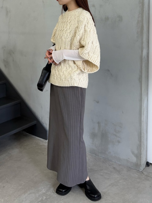 セール】ピンストライプロングスカート（スカート）｜select MOCA