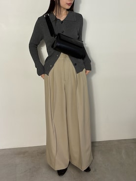「select MOCA by son（セレクトモカバイソン）のアイテム（スラックス）」を使った、ranさん（レディース・161cm）の冬コーディネート