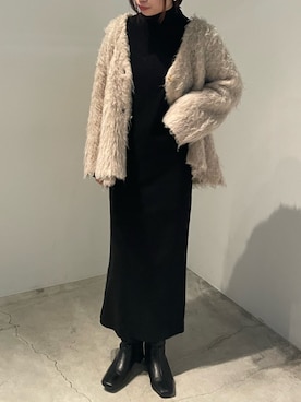 「シャギー」｜「アイテム（ワンピース/ドレス）」を使った、ranさん（レディース・161cm）の秋コーディネート