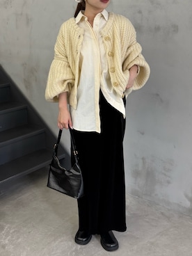 「アイテム（シャツ/ブラウス）」を使った、ranさん（レディース・161cm）の秋コーディネート