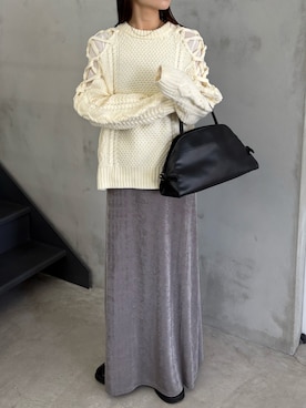 「select MOCA（セレクトモカ）のアイテム（スカート）」を使った、ranさん（レディース・161cm）の秋コーディネート