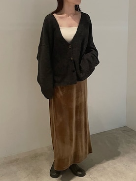 「select MOCA by son（セレクトモカバイソン）のアイテム（スカート）」を使った、ranさん（レディース・161cm）の秋コーディネート