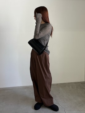 「select MOCA by son（セレクトモカバイソン）のアイテム（その他パンツ）」を使った、ranさん（レディース・161cm）の夏コーディネート