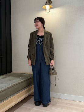 「アイテム（オールインワン・サロペット）」を使った、yuu_yabeさん（骨格ストレート・レディース・168cm）の秋コーディネート