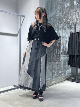 「アイテム（スカート）」を使った、ねねさん（骨格ナチュラル・レディース・155cm）の夏コーディネート