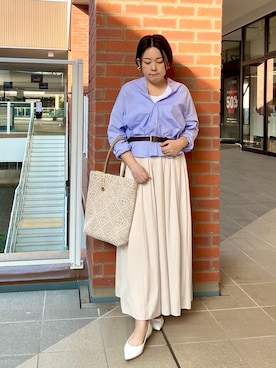 「NOLLEY’S（ノーリーズ）のアイテム（シューズ）」を使った、shiraさん（レディース・155cm）の冬コーディネート