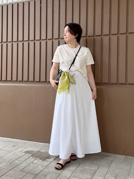 「アイテム（スカート）」を使った、shiraさん（レディース・155cm）の夏コーディネート