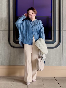 「NOLLEY’S（ノーリーズ）のアイテム」を使った、shiraさん（レディース・155cm）の冬コーディネート