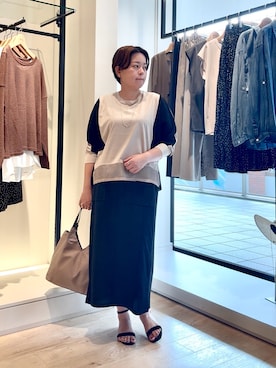 「アイテム（スカート）」を使った、shiraさん（レディース・155cm）の夏コーディネート