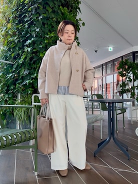 「アイテム（テーラードジャケット）」を使った、shiraさん（レディース・155cm）の秋コーディネート