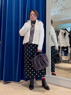 「アイテム（トートバッグ）」を使った、shiraさん（レディース・155cm）の秋コーディネート