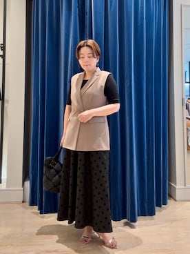 「アイテム（テーラードジャケット）」を使った、shiraさん（レディース・155cm）の夏コーディネート