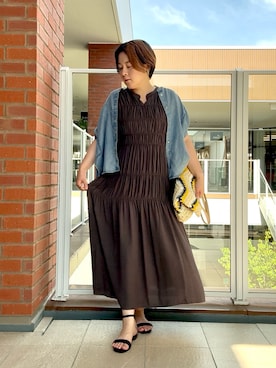 「MICO COULIER（ミコクリエ）のアイテム」を使った、shiraさん（レディース・155cm）の夏コーディネート