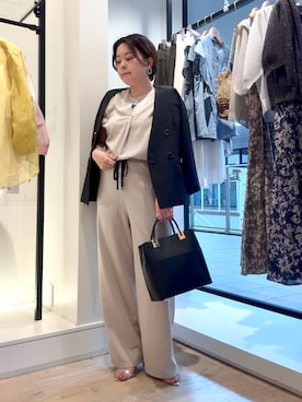 「NOLLEY’S（ノーリーズ）のアイテム（アクセサリー）」を使った、shiraさん（レディース・155cm）の春コーディネート