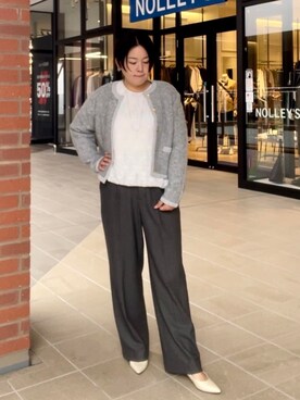 「NOLLEY'S LIGHT（ノーリーズライト）のアイテム」を使った、shiraさん（骨格ストレート・レディース・155cm）の冬コーディネート