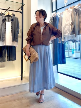 「MICO COULIER（ミコクリエ）のアイテム」を使った、shiraさん（レディース・155cm）の春コーディネート