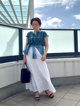 「NOLLEY’S Sophi（ノーリーズソフィ）のアイテム」を使った、shiraさん（レディース・155cm）の夏コーディネート