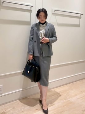 「NOLLEY'S LIGHT（ノーリーズライト）のアイテム（ジャケット/アウター）」を使った、shiraさん（レディース・155cm）の冬コーディネート