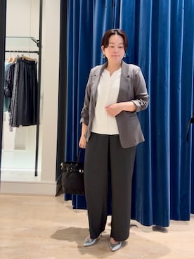「アイテム（テーラードジャケット）」を使った、shiraさん（レディース・155cm）の夏コーディネート
