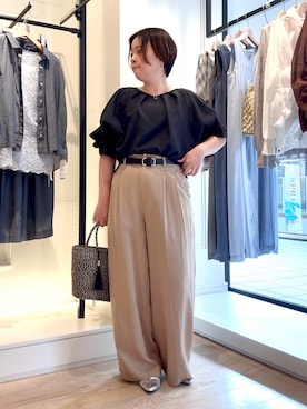 「MICO COULIER（ミコクリエ）のアイテム」を使った、shiraさん（レディース・155cm）の春コーディネート